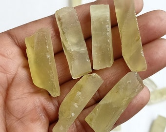 Fragmento de cristal de cuarzo limón, rodaja de cuarzo limón natural en bruto, fragmentos de cuarzo limón en bruto, cuarzo en bruto para suministros de joyería