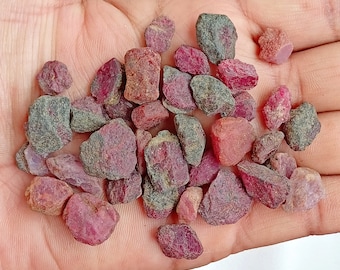 Robijn ruw, groothandel veel ruw robijn kristal ruw plakje, bulk robijn ruw edelsteen voor ketting sieraden ambachten levering