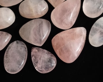 Rose Quartz Gemstone, Pink Rose Quartz Stone, Natural Quartz Cabochon Wholesale Lot Rose Quartz Stone For Jewelry Crafts Supply