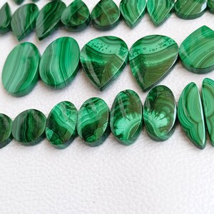 Malachite Matching Pair, Natural Malachite pair, Malachite Matching Pair Crsyatl, Malachite Cabochon Pair for Earrings Jewelry Supply image 4