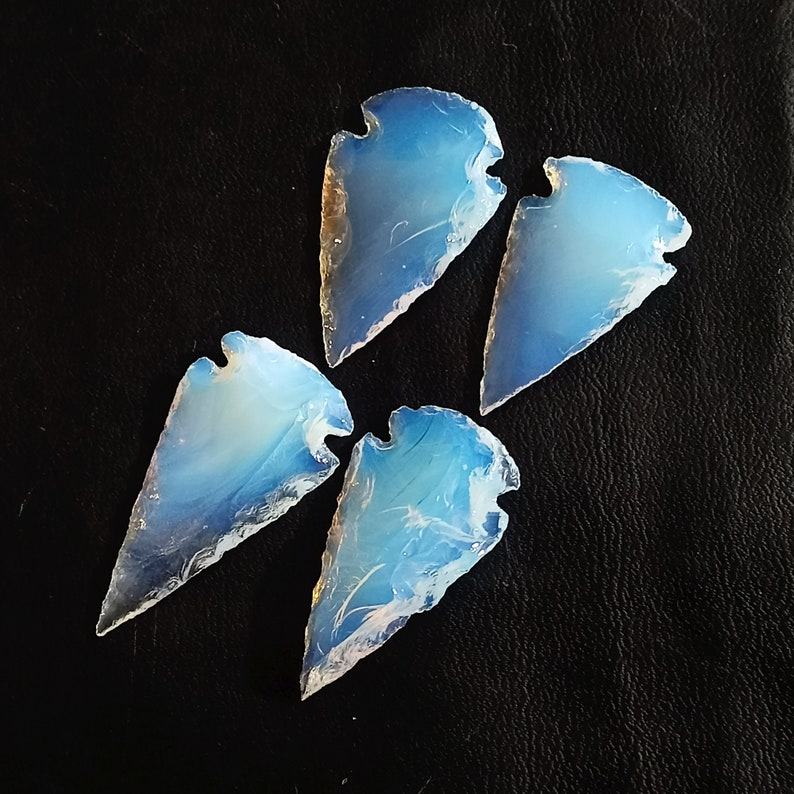 gemsfactory, wholesale cabochons, wholesale crystals, Arrow Heads, Jewelry Supplies, White Spear Heads, Arrowhead Crystal, gemsfactoryinc, Opalite moon, gemstone, cabochons, opalite point, Opalite Arrowheads