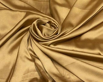 42 Colors Silk Satin Fabric, Luxury Silk Satin Fabric By The Yard, Polyester Satin Charmeuse Gown Fabric Bridal Wedding Dress Satin Fabric