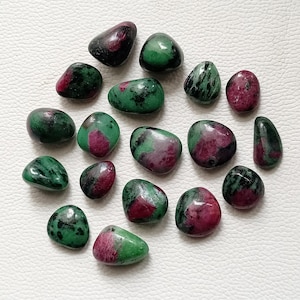 Ruby Zoisite Tumble Stone, Peruvian Tumbled Stone, Natural Ruby Zoisite Healing Crystal Polish Tumble FREE FORM for Pendants Jewelry Crafts