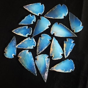 gemsfactory, wholesale cabochons, wholesale crystals, Arrow Heads, Jewelry Supplies, White Spear Heads, Arrowhead Crystal, gemsfactoryinc, Opalite moon, gemstone, cabochons, opalite point, Opalite Arrowheads