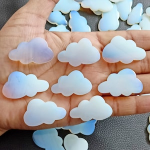 Opalite Clouds, Crystal Clouds, Cloud Crystal Carving, Cloud Carved Wholesale Crystals, Gemstone Clouds, Cloud Necklace, Jewelry Supply