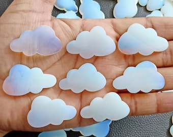 Opalite Clouds, Crystal Clouds, Cloud Crystal Carving, Cloud Carved Wholesale Crystals, Gemstone Clouds, Cloud Necklace, Jewelry Supply