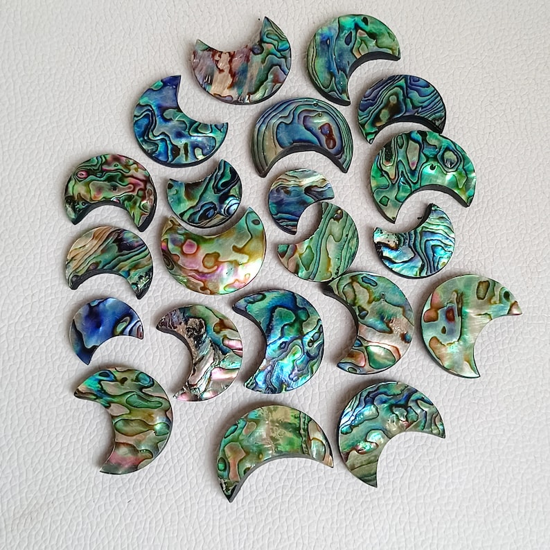 the crescent moon, moon jewelry, crystal moon, moon earrings, moon cabochon, moon gemstone, abalone shell moon, shell moon, moon abalone shell, abalone shell, shell jewelry, moon, moon shell