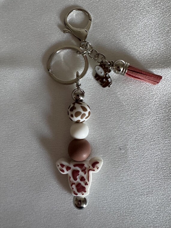 Brown Highland Cow Keychain