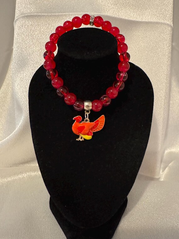 Tom The Turkey Stretch Charm Bracelet