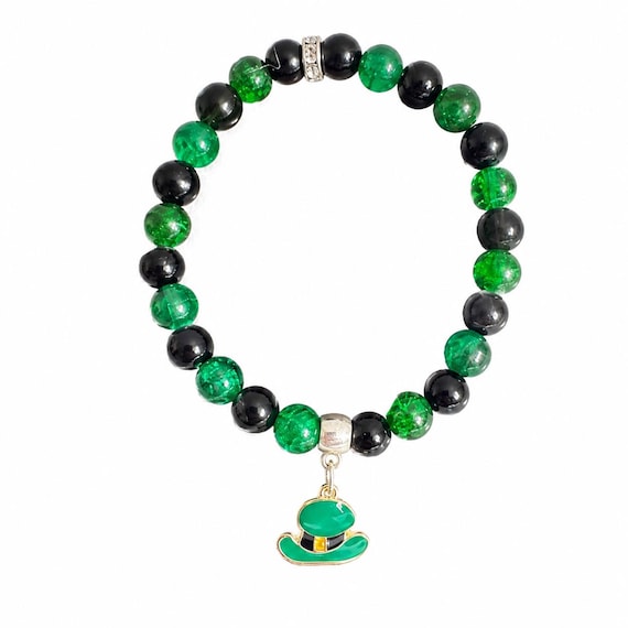 St Patrick’s Day Shamrock Hat Charm Bracelet