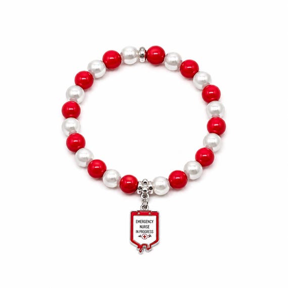 IV Bag Nurse Charm Stretch Bracelet
