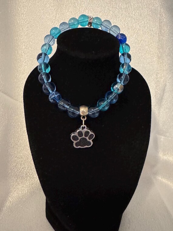 Black Paw Charm Bracelet