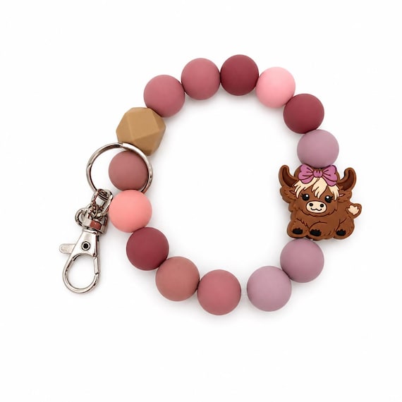 Highland Cow Silicone Keychain