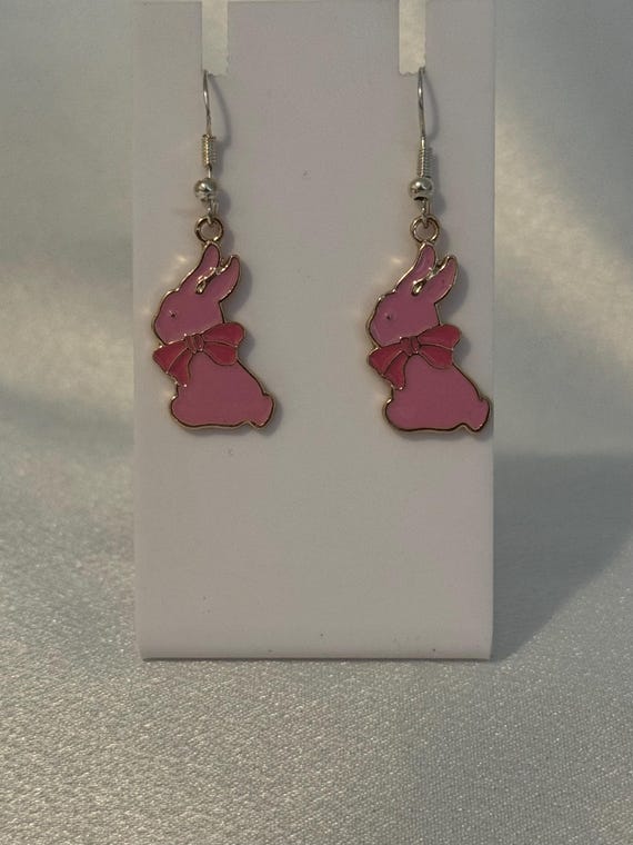 Easter Bunny Dangle Earrings.