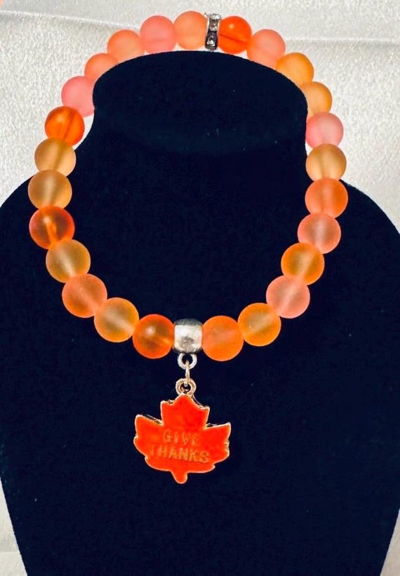 Autumn Leaf Stretch Charm Bracelet