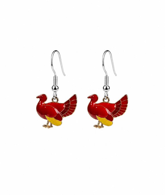 Colorful Turkey Dangle Earrings