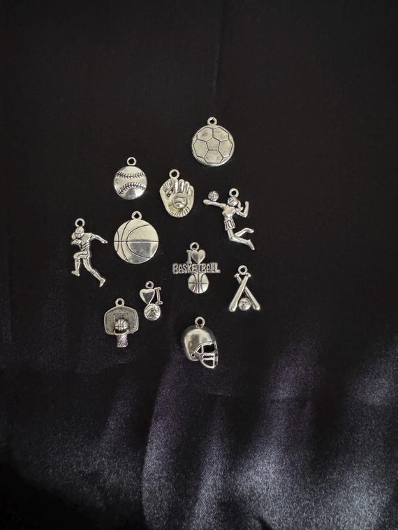 10 Piece Misc Sports Charms