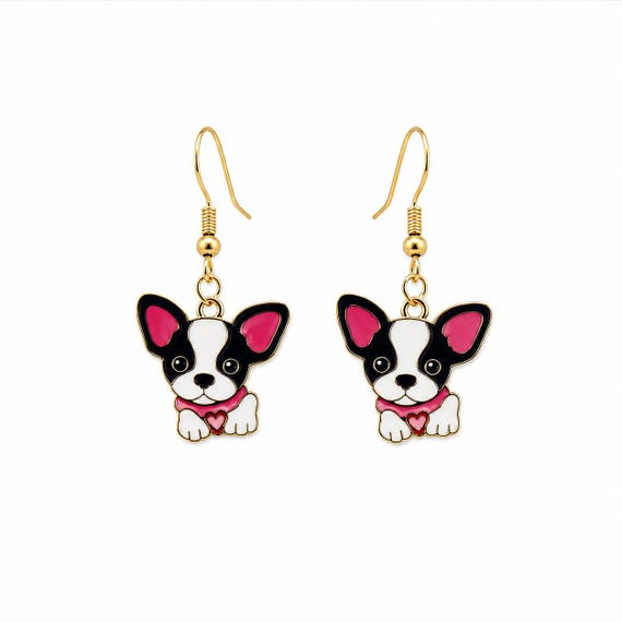 Hypoallergenic Puppy Dangle Earrings: Gift for Pet Lovers