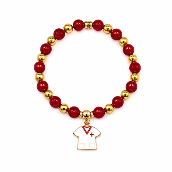 Scrub Top Nurse Charm Stretch Bracelet