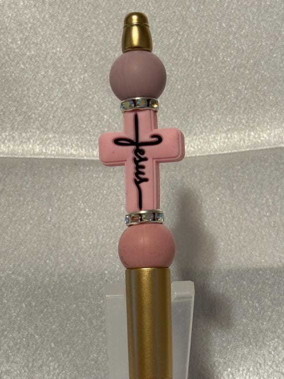 Silicone Beaded Jesus Writing Pen