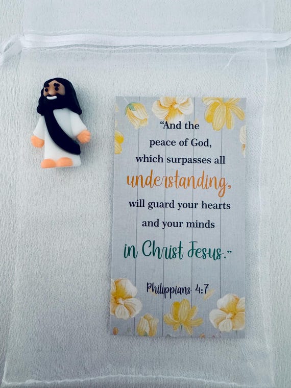 Black Sashed Pocket Jesus With Bible Verse Card