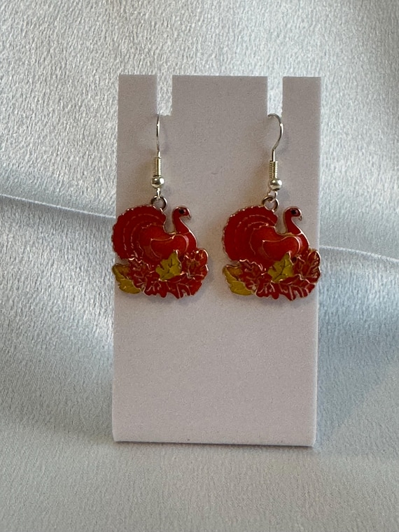 Tom The Turkey Dangle Earrings