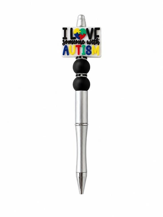 Autism Silicone Beaded Writing Pen