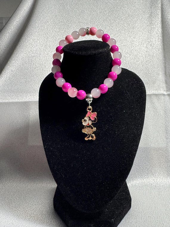 Minnie Mouse Charm Stretch Bracelet