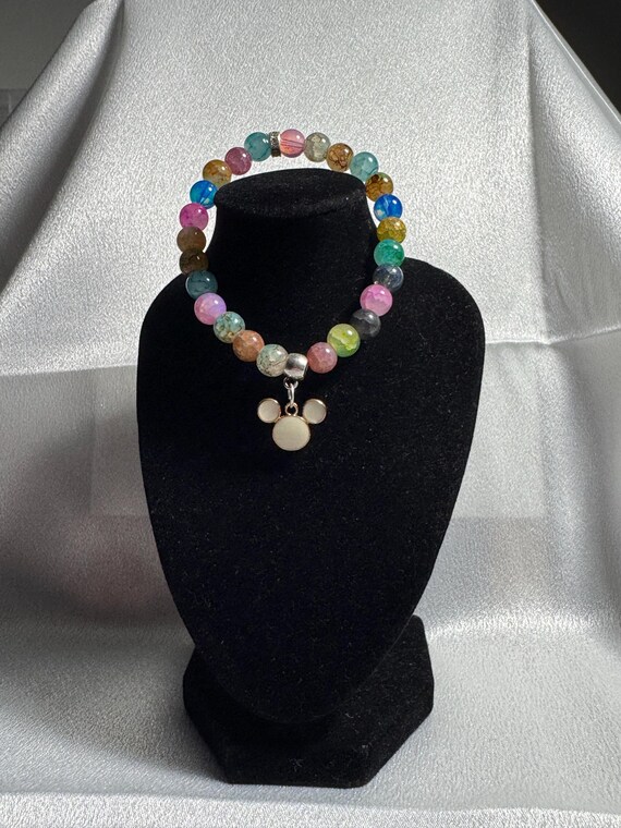 White Mickey Mouse Charm Bracelet