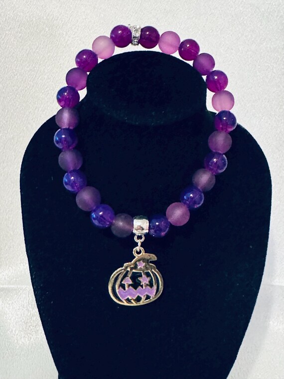 Jack O Lantern Stretch Charm Bracelet