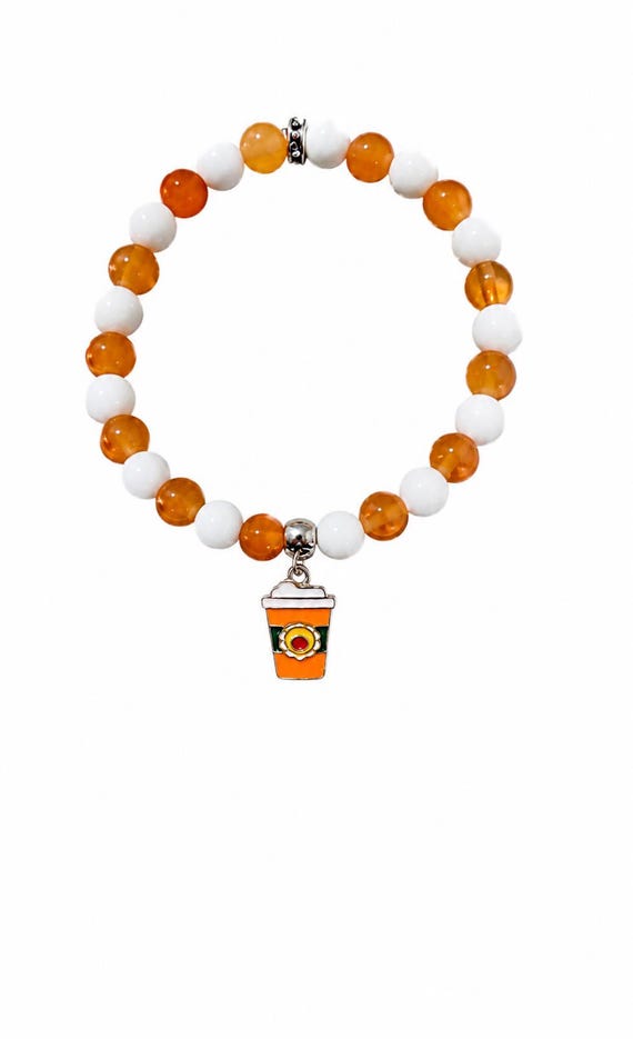Cappuccino Cup Stretch Charm Bracelet