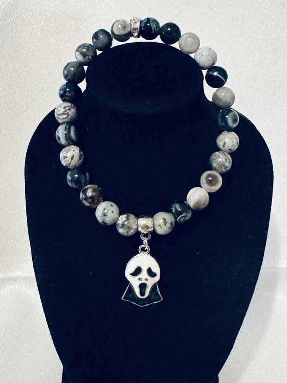 Halloween Mask Stretch Charm Bracelet