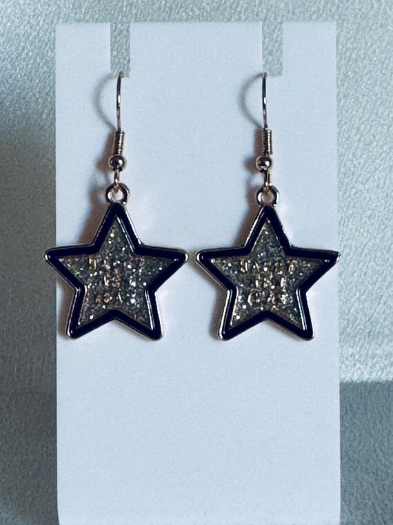 Happy New Year Stars Dangle Earrings