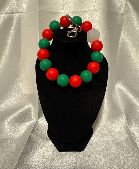 Christmas Silicone Wristlet  Keychain