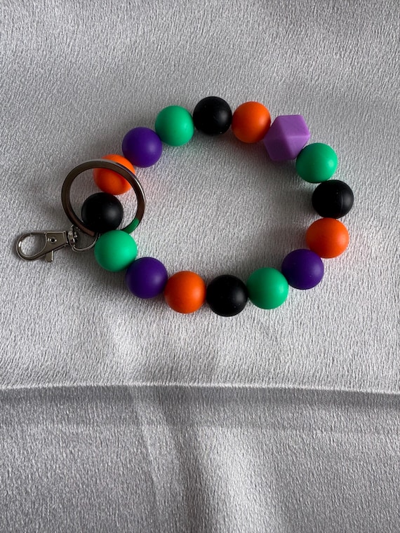Halloween Silicone Wristlet  Keychain