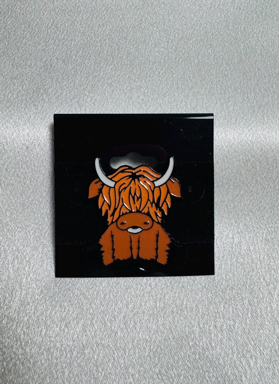 Highland Cow Character Pin