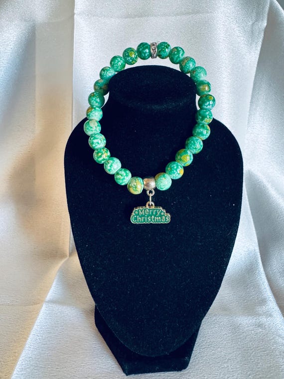 Merry Christmas Charm Stretch Bracelet