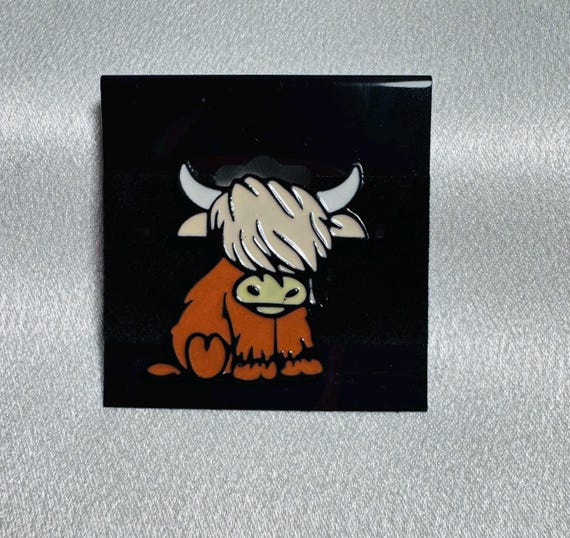 Highland Cow Character Pin
