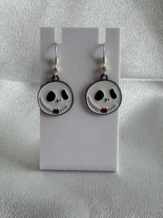 Halloween Jack Dangle Earrings. Hypoallergenic