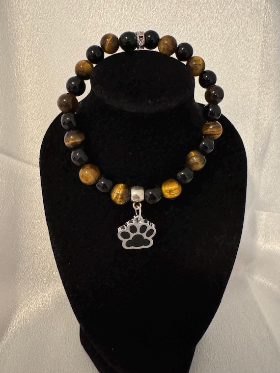 Black Paw Charm Bracelet