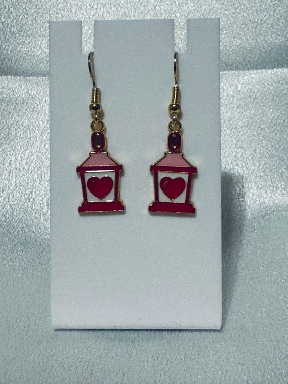 Valentine Heart House Dangle Earrings