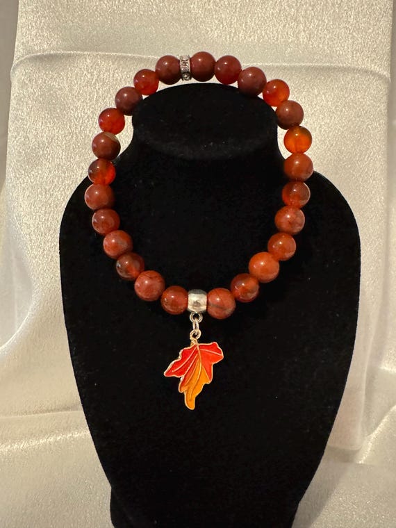 Autumn Leaf Stretch Charm Bracelet