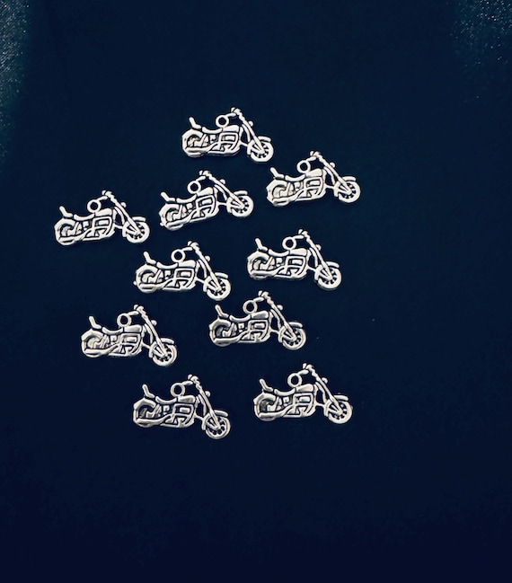 10 Piece Motorcycle Charms