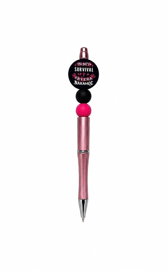 Breast Cancer Silicone Beaded Writing Pen