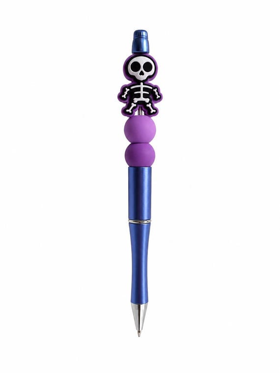 Skeleton Silicone Beaded Writing Pen