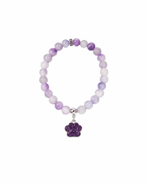 Purple Paw Charm Bracelet