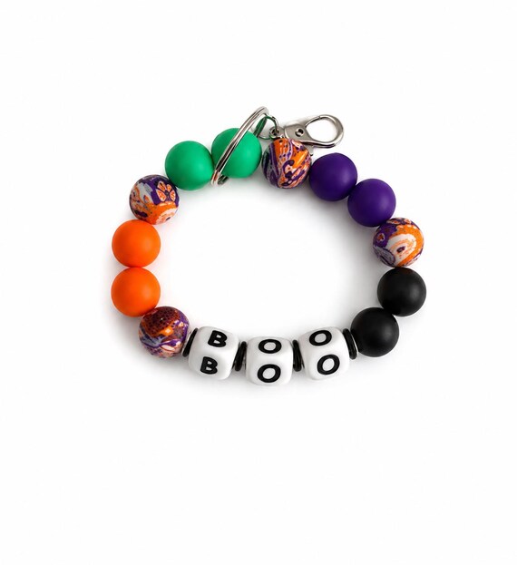 Halloween Silicone Wristlet  Keychain