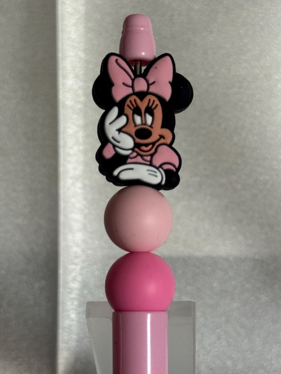 Silicone Beaded Minnie Mouse Writing Pen
