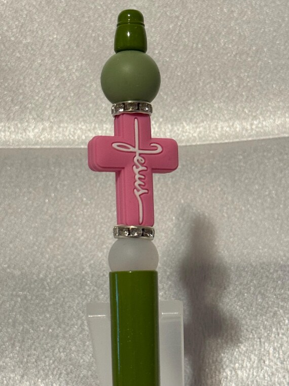 Silicone Beaded Jesus Writing Pen