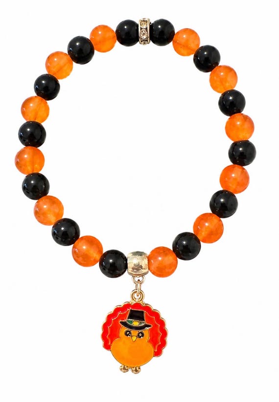 Tom The Turkey Stretch Charm Bracelet